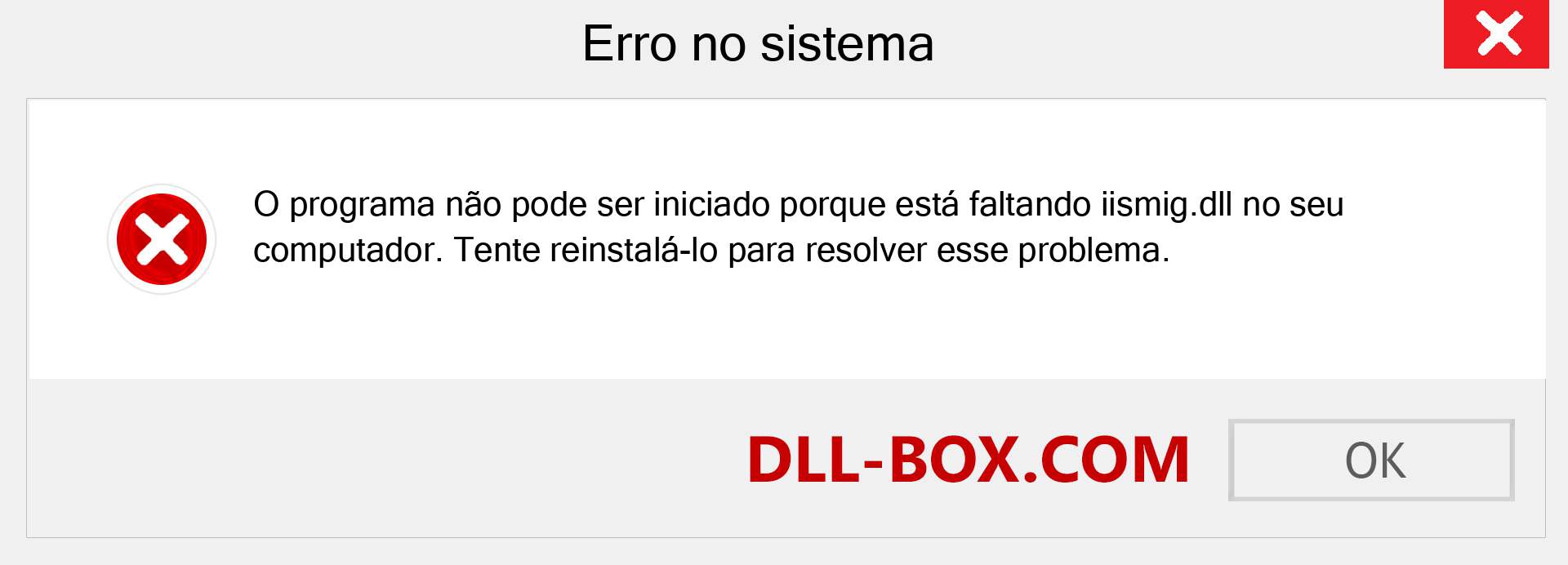 Arquivo iismig.dll ausente ?. Download para Windows 7, 8, 10 - Correção de erro ausente iismig dll no Windows, fotos, imagens